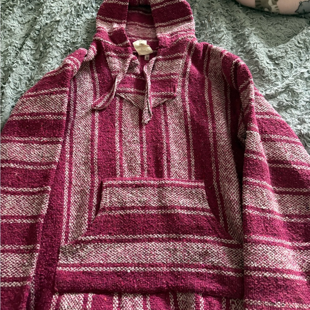 Striped Hooded Baja Hoodie